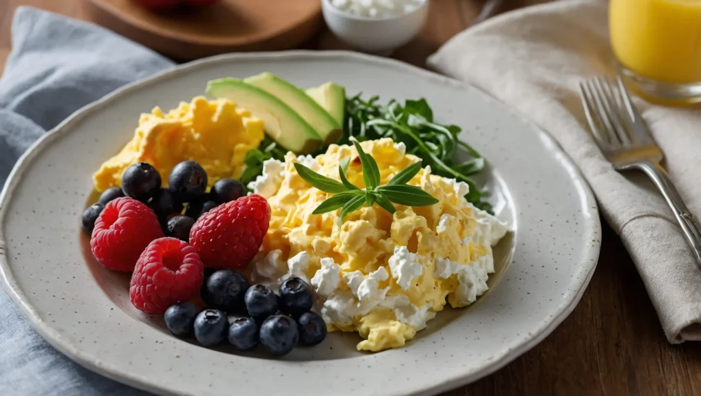 scrambled eggs with cottage cheese serving suggestions