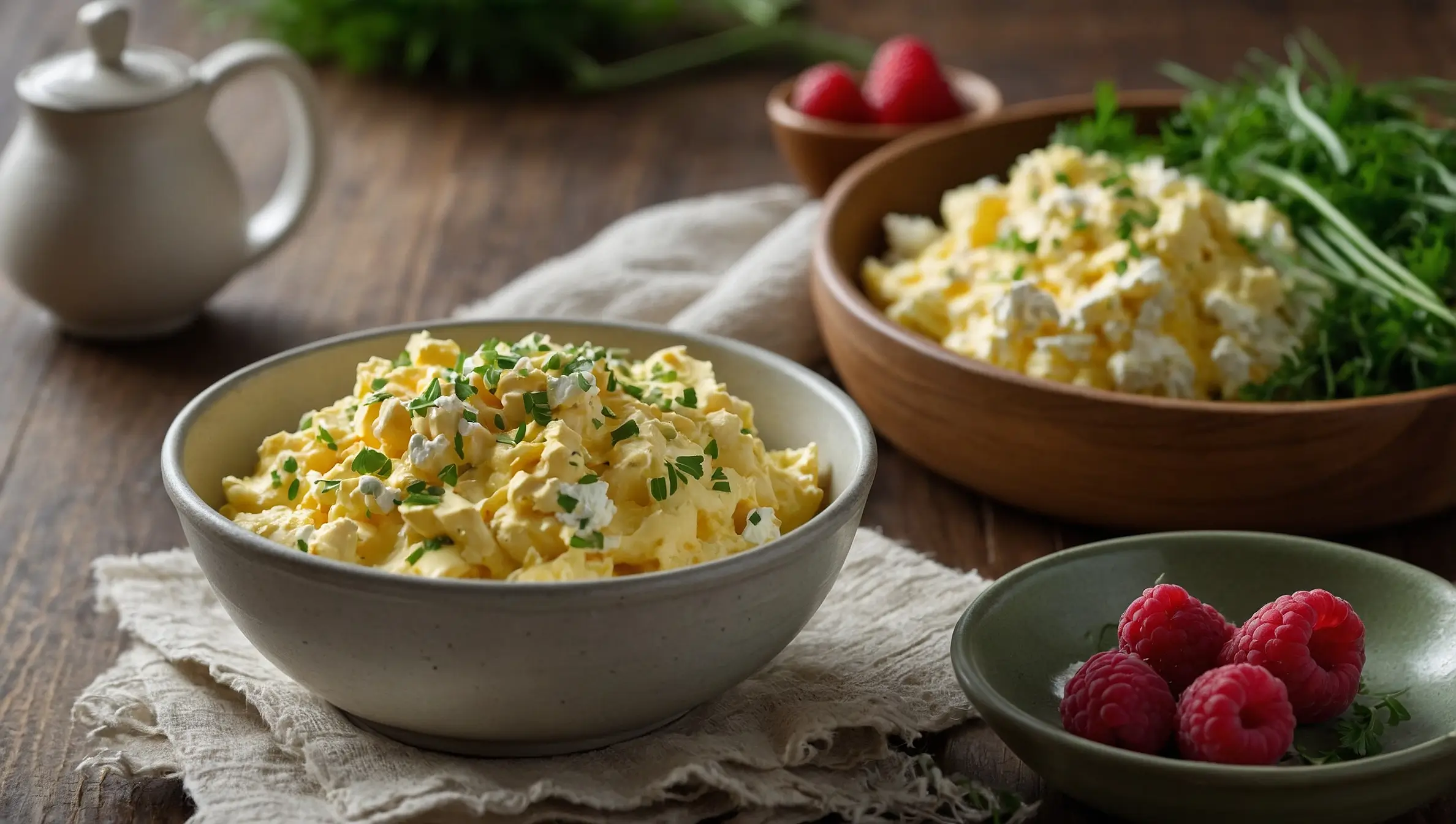 scrambled eggs with cottage cheese